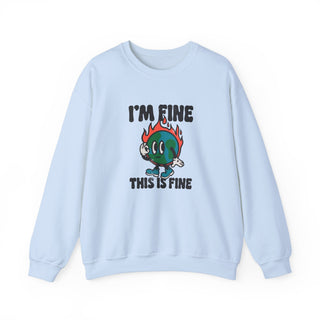 'I'm fine, this is fine'  Crewneck Adult Sweatshirt