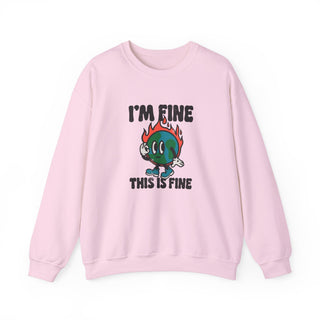 'I'm fine, this is fine'  Crewneck Adult Sweatshirt