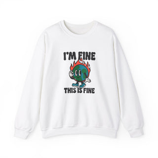 'I'm fine, this is fine'  Crewneck Adult Sweatshirt