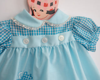 vintage blue baby girl dress
