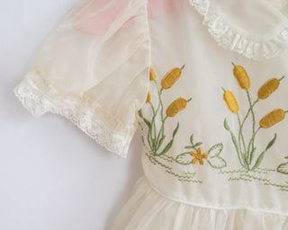 Vintage Baby Girl Sheer Party Dress
