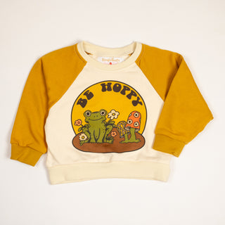 Be Hoppy Frog Kids Retro Graphic Sweatshirt