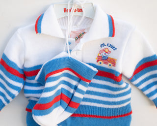 Vintage Baby Boy Two Piece Knit Set 6 Months