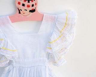 Vintage White Sheer Pinafore Baby Dress