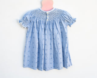 Vintage Handmade Smocked Toddler Girls Dress