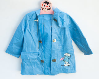 Vintage Vinyl Smurf Toddler Rain Jacket