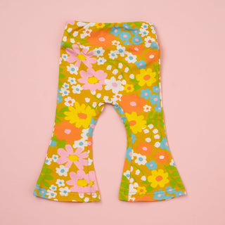 Sixties Floral Girls Bell Bottoms Leggings