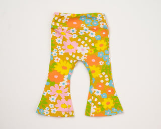 Sixties Floral Girls Bell Bottoms Leggings