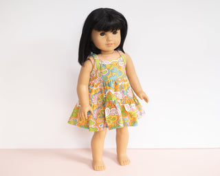 Groovy Flower Power 18 Inch Doll Dress - Strawberry Jam Kids