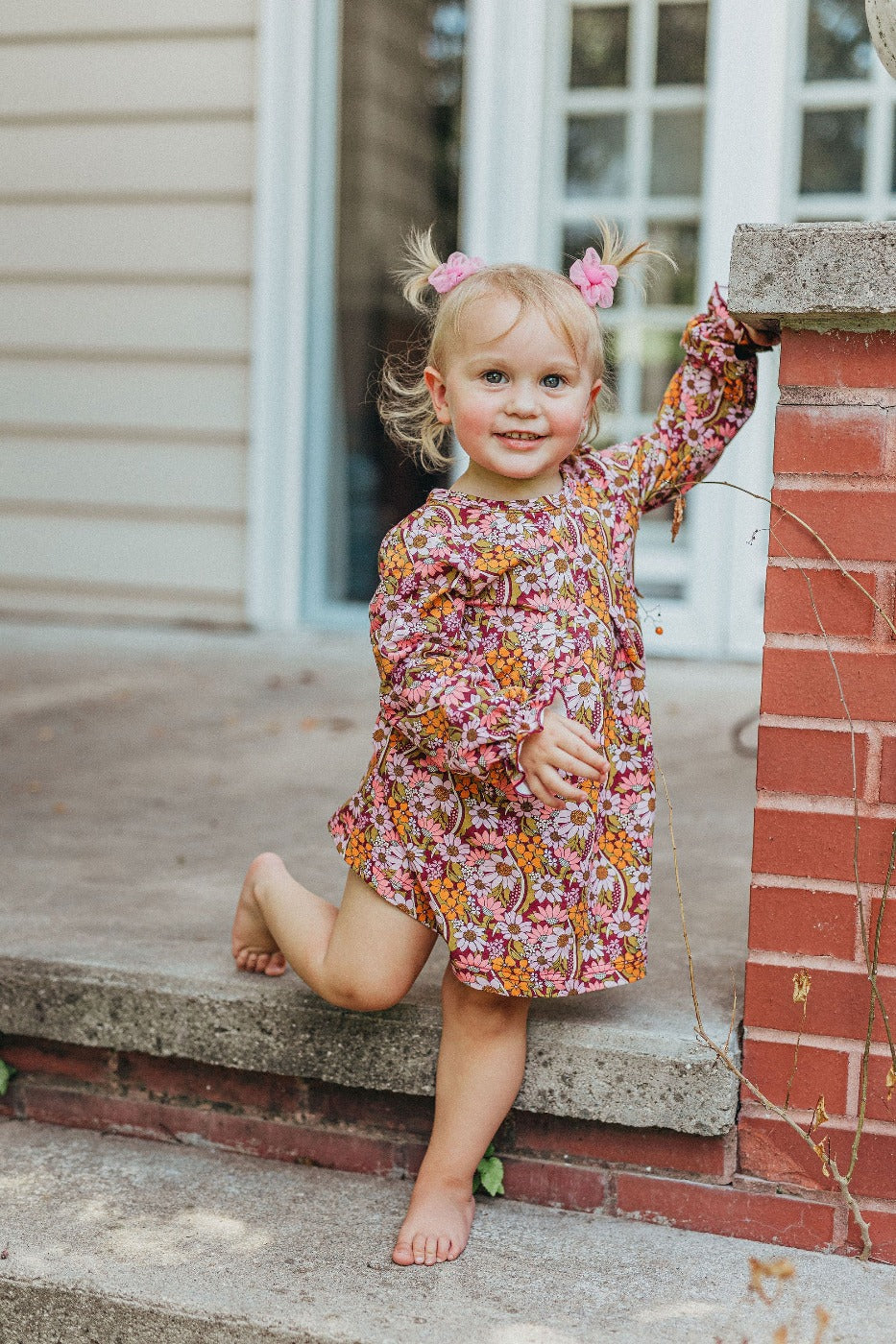 Toddler long cheap sleeve dress