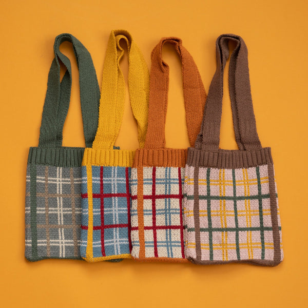 Plaid Wool Shoulder Bag - Marmalade